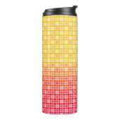 Yellow Red gradiëntvlakpatroon Thermosbeker (Gedraaid links)