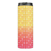 Yellow Red gradiëntvlakpatroon Thermosbeker (Achterkant)