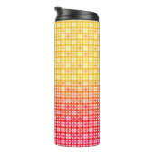 Yellow Red gradiëntvlakpatroon Thermosbeker (Geroteerd rechts)