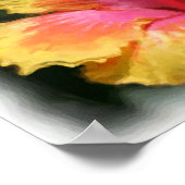 Yellow Red Hibiscus flower Art Fotoschildering Poster (Hoek)