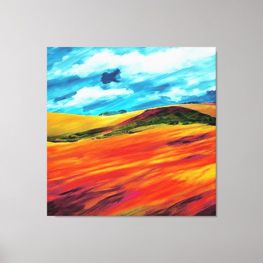 Yellow Red Hills Canvas Afdruk (Voorkant)