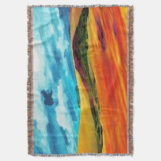 Yellow Red Hills Deken (Voorkant Verticaal)