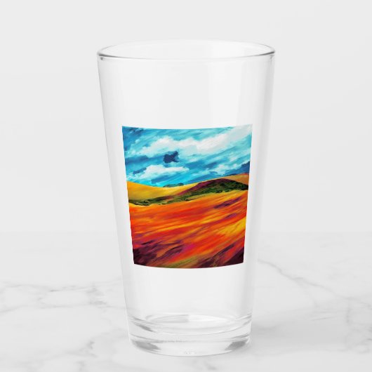 Yellow Red Hills Glas (Voorkant)