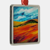 Yellow Red Hills Metalen Ornament (Rechts)