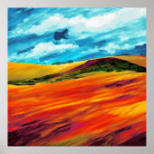 Yellow Red Hills Poster (Voorkant)