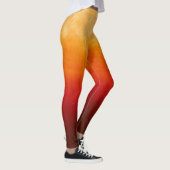 Yellow Red rustic ombre Leggings (Rechts)
