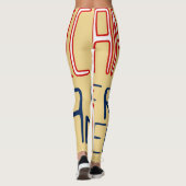 Yellow Red White Blue Black, Afrikaans-Amerikaans Leggings (Achterkant)
