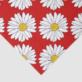 Yellow Red White Daisy Pattern Tissuepapier (Detail)
