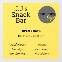 YELLOW RETAIL FOOD SHOP CAFE SNACK BAR UREN LOGO