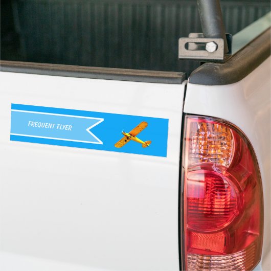 Yellow Retro Frequent Flyer Bumpersticker (Op Truck)
