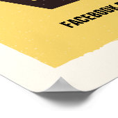 Yellow Retro  Indie Rock Music Party Poster (Hoek)