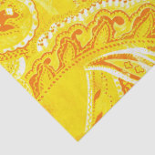 Yellow Retro Paisley Bandanna/Bandana Tissuepapier (Detail)