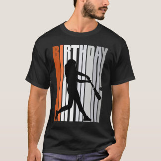 Yellow Retro Softball Baseball Base Run Girls Teen T-shirt