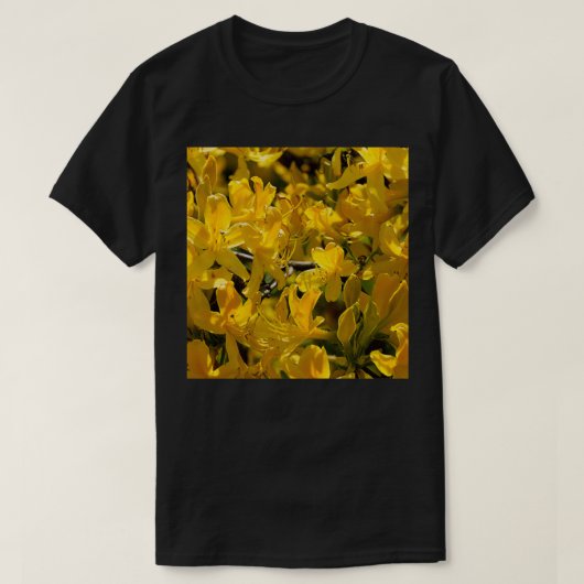 Yellow rhododendrons blooming t-shirt (Design voorkant)