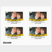 Yellow Ribbon foto Save the Date Stickers (Vel)