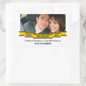 Yellow Ribbon foto Save the Date Stickers (Tas)