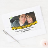 Yellow Ribbon foto Save the Date Stickers (Envelop)