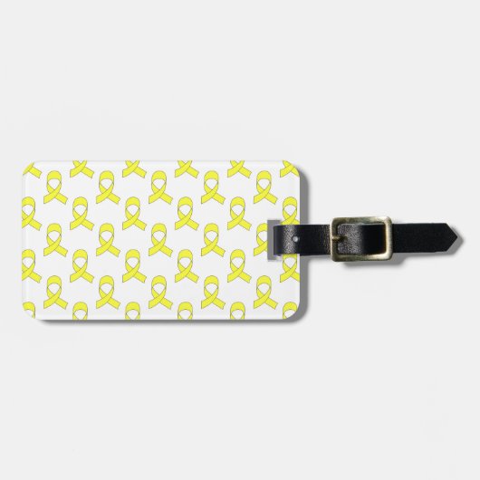 Yellow Ribbon Pattern Bagagelabel (Voorkant horizontaal)