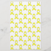 Yellow Ribbon Pattern Briefpapier (Voorkant)