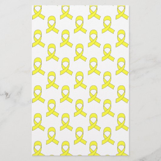 Yellow Ribbon Pattern Briefpapier (Voorkant)