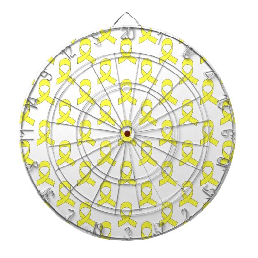 Yellow Ribbon Pattern Dartbord (Voorkant)