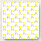 Yellow Ribbon Pattern Drankjes Onderzetter (Voorkant)