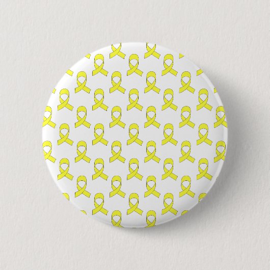Yellow Ribbon Pattern Ronde Button 5,7 Cm (Voorkant)