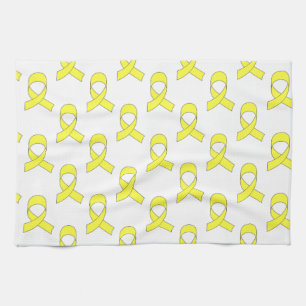 Yellow Ribbon Pattern Theedoek