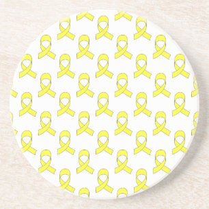 Yellow Ribbon Pattern Zandsteen Onderzetter