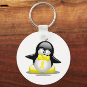 Yellow Ribbon Penguin Sleutelhanger (Voorkant)