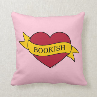 Yellow Ribbon Pink Bookish Heart Kussen