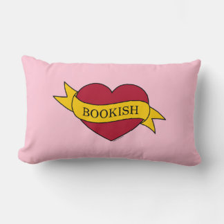 Yellow Ribbon Pink Bookish Heart Kussen
