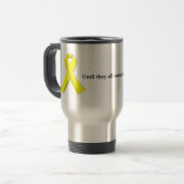 Yellow Ribbon Troop Support Travel Mug Reisbeker (Voorkant links)