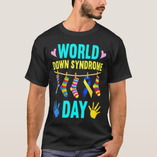 Yellow Ribbon World Down Syndrome Awareness Day AW T-shirt