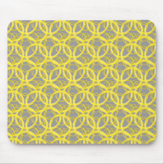 Yellow Rings Pattern Muismat