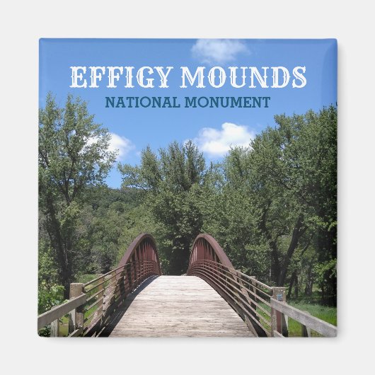 Yellow River Bridge Effigy Mounds, Iowa Magneet (Voorkant)