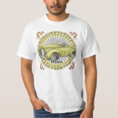 Yellow Roadster Car T-shirt (Voorkant)