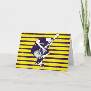 Yellow Rockin Birthday-kaart Kaart