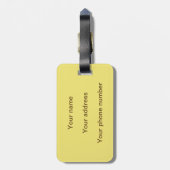 Yellow Roller Skating Cartoon Giraffe op maat Bagagelabel (Achterkant verticaal)