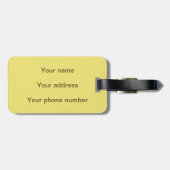 Yellow Roller Skating Cartoon Giraffe op maat Bagagelabel (Achterkant horizontaal)