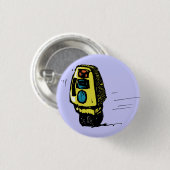 Yellow Rollerbot Ronde Button 3,2 Cm (Voorkant /achterkant)