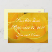 Yellow Rose 1915 Bewaar de datum of elke gelegenhe Aankondigingskaart (Voorkant / Achterkant)