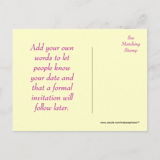 Yellow Rose 1915 Bewaar de datum of elke gelegenhe Aankondigingskaart (Achterkant)