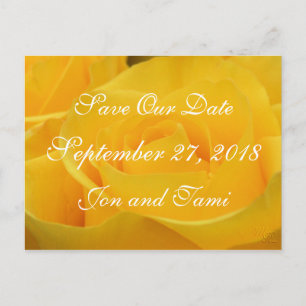 Yellow Rose 1915 Save the Date of any event Aankondigingskaart