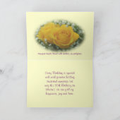 Yellow Rose 50th Birthday- aanpassen van elke gele Kaart (Binnen)