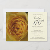 Yellow Rose 60e verjaardag uitnodiging (Voorkant)