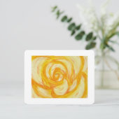 Yellow Rose abstract original artwork Feestdagenkaart (Staand voorkant)