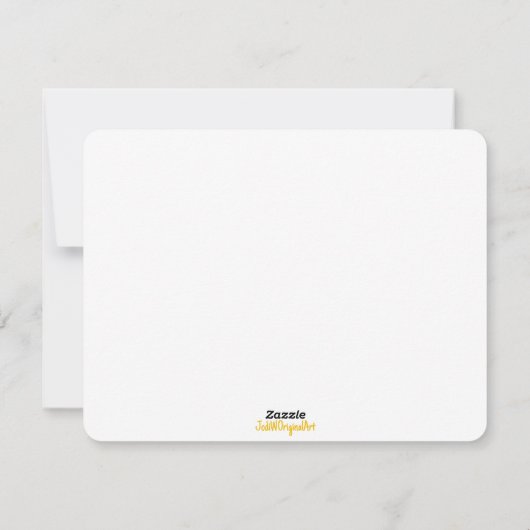 Yellow Rose abstract original artwork Feestdagenkaart (Achterkant)