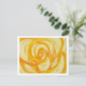 Yellow Rose abstract origineel artwork Briefkaart (Staand voorkant)