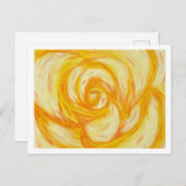 Yellow Rose abstract origineel artwork Briefkaart (Voorkant / Achterkant)
